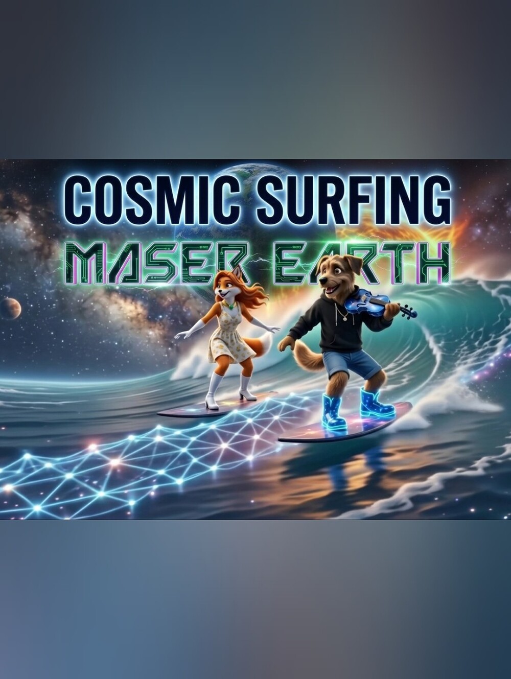 Cosmic Surfing Song ⭐ MASER Earth Album Brownie Dog Space Pup